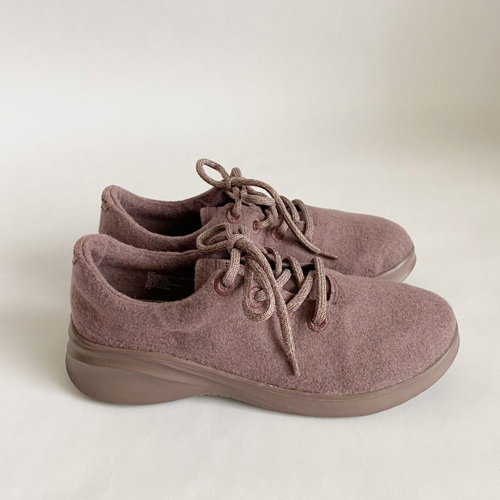 Womens Crane Wool Lace-Up Sz 8 Mauve NEW - Picture 3 of 5
